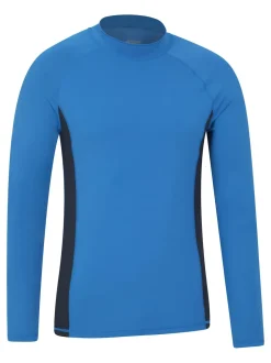 Mountain Warehouse Blue Mens Long Sleeve Rash Vest