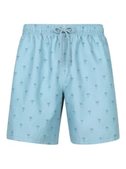 Mountain Warehouse Blue Mens Aruba Printed Quick Drying Swimshorts with UV Max Protection