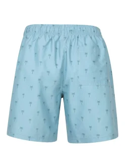 Mountain Warehouse Blue Mens Aruba Printed Quick Drying Swimshorts with UV Max Protection