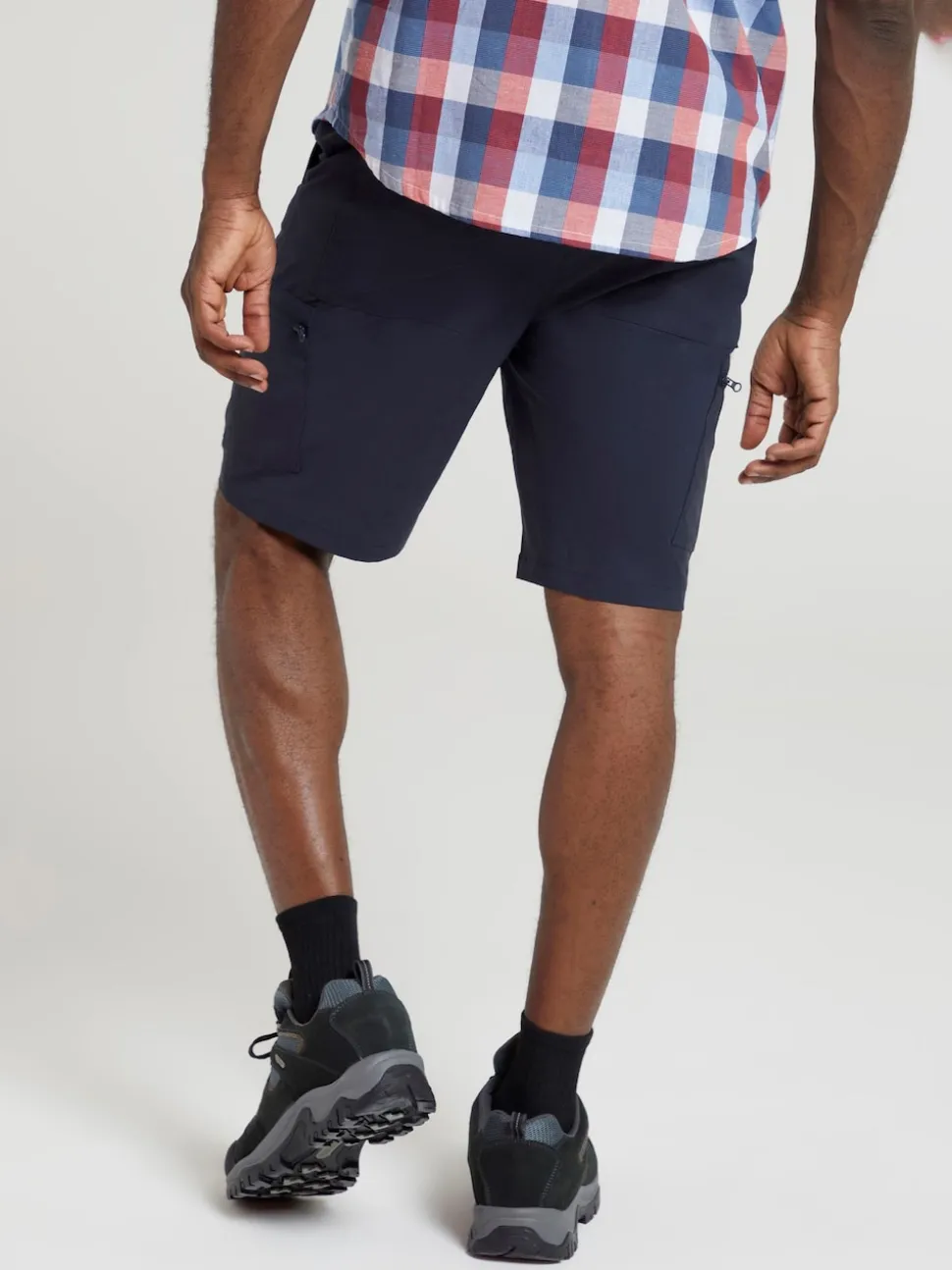 Mountain Warehouse Blue Mens Trek Walking Shorts