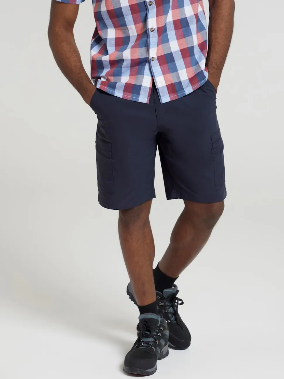 Mountain Warehouse Blue Mens Trek Walking Shorts