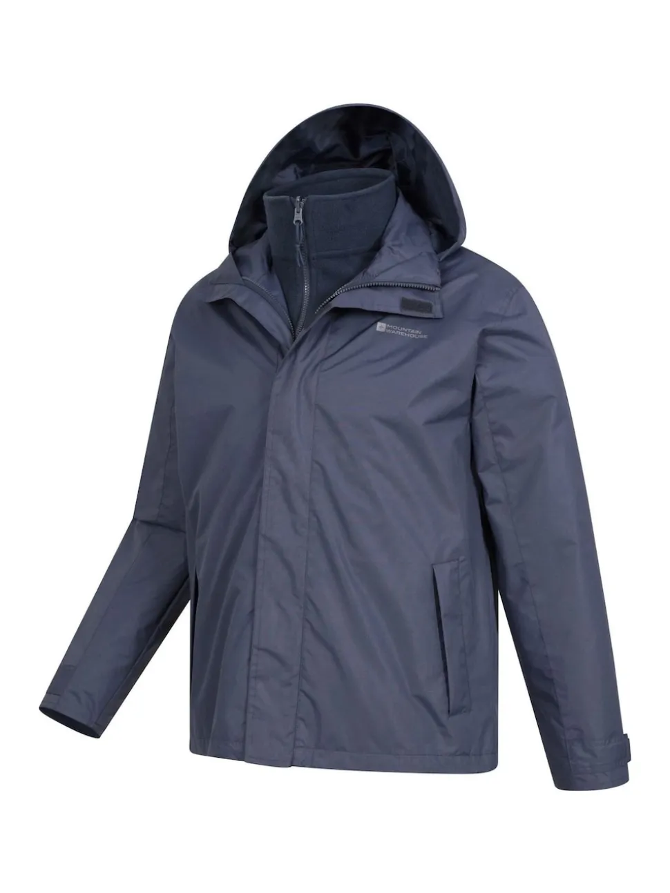 Mountain Warehouse Blue Mens Fell 3-In-1 Water Resistant Jacket