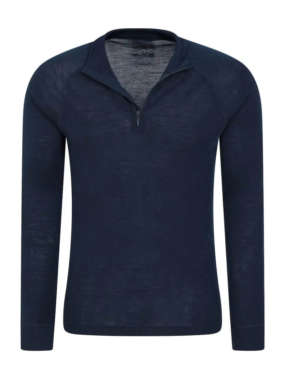 Mountain Warehouse Blue Mens Merino Quarter Zip Thermal Top