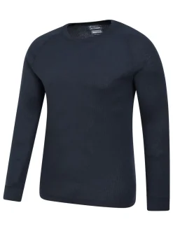 Mountain Warehouse Dark Blue Talus Mens Round Neck Thermal Top
