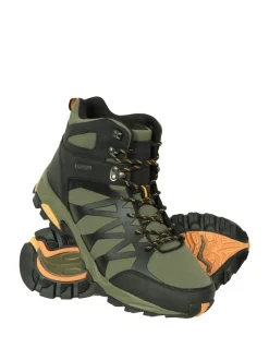 Mountain Warehouse Green Mens Trekker II Waterproof Softshell Walking Boots