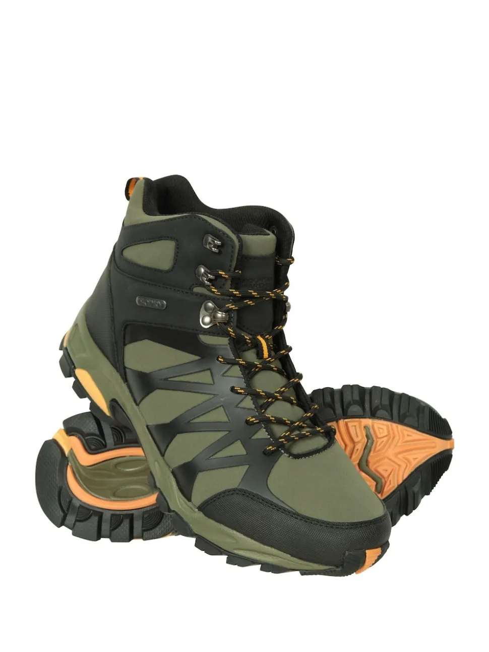 Mountain Warehouse Green Mens Trekker II Waterproof Softshell Walking Boots