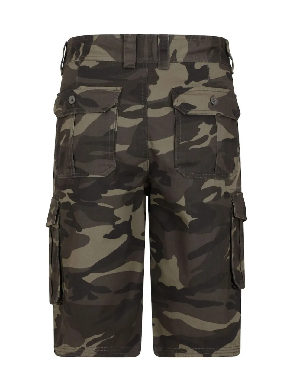 Mountain Warehouse Green Mens Camo 100% Cotton Lightweight Cargo Shorts