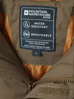 Mountain Warehouse Green Fern Mens Water Resistant Padded Parka Coat Jacket