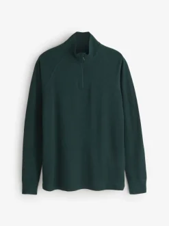 Mountain Warehouse Green Merino II Mens Zip Neck Base Layer Top