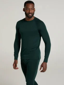 Mountain Warehouse Green Merino Mens Round Neck Thermal Top