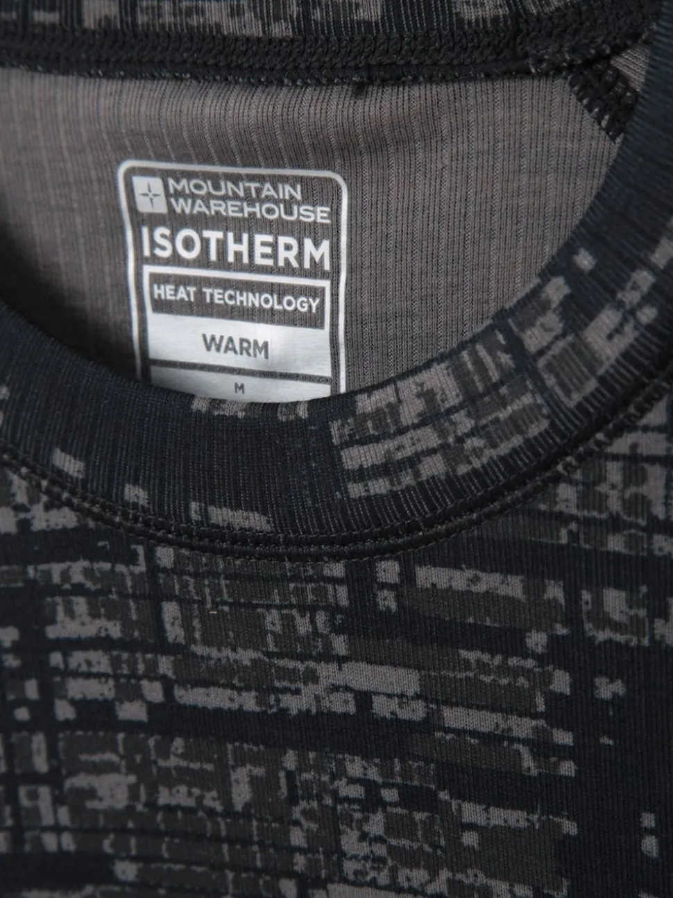 Mountain Warehouse Green/Grey Talus Mens Printed Thermal Top