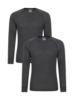 Mountain Warehouse Grey Talus Mens Thermal Tops 2 Pack