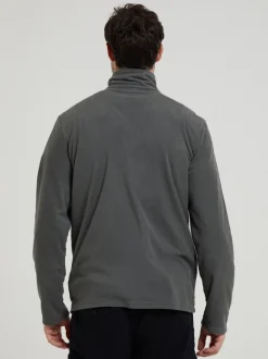 Mountain Warehouse Light Grey Mens Camber II Half Zip Quick Drying Fleece
