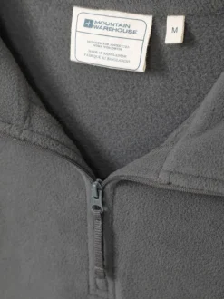 Mountain Warehouse Light Grey Mens Camber II Half Zip Quick Drying Fleece