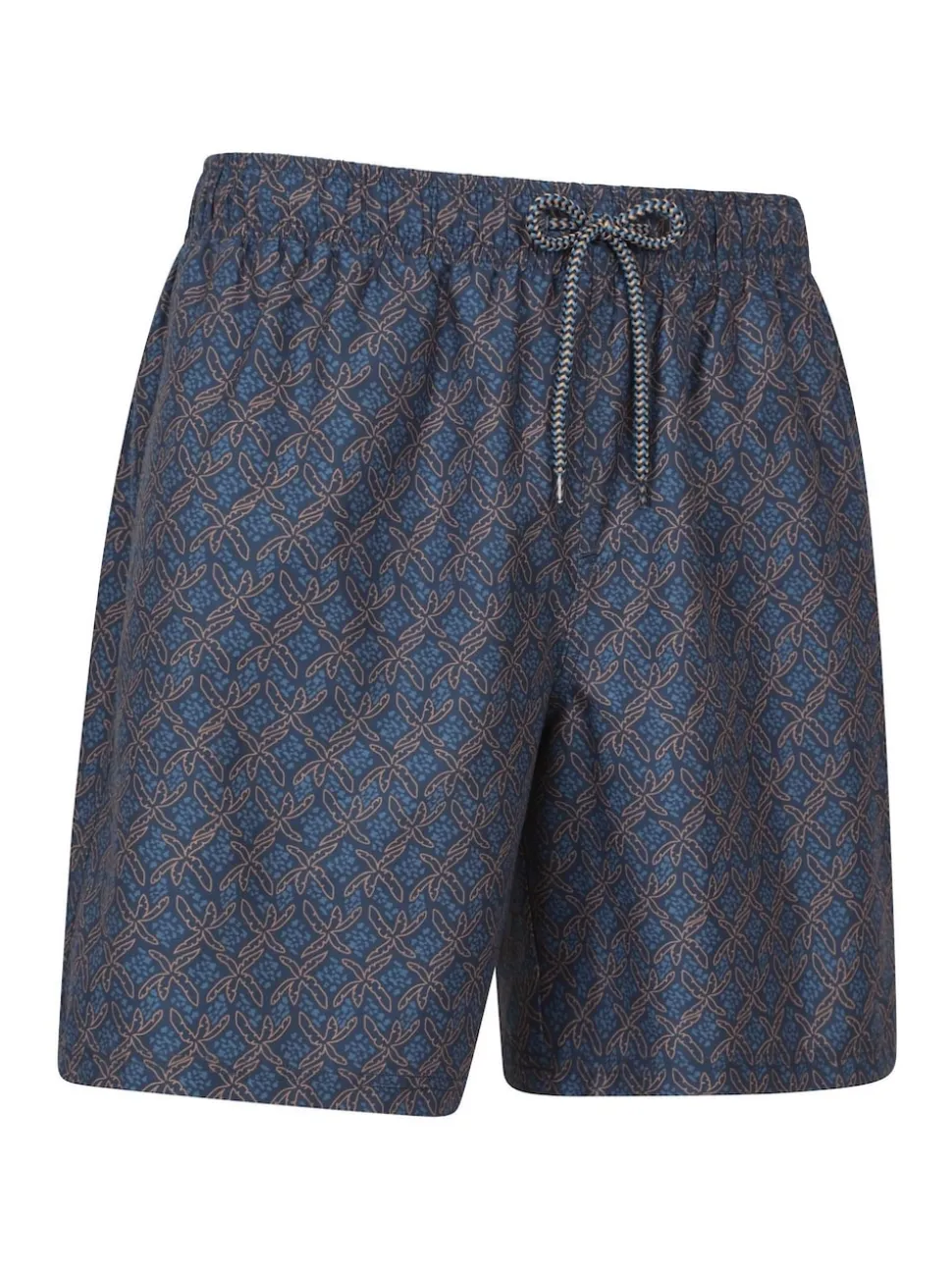 Mountain Warehouse Light Blue Mens Aruba Printed Quick Drying Swimshorts with UV Max Protection