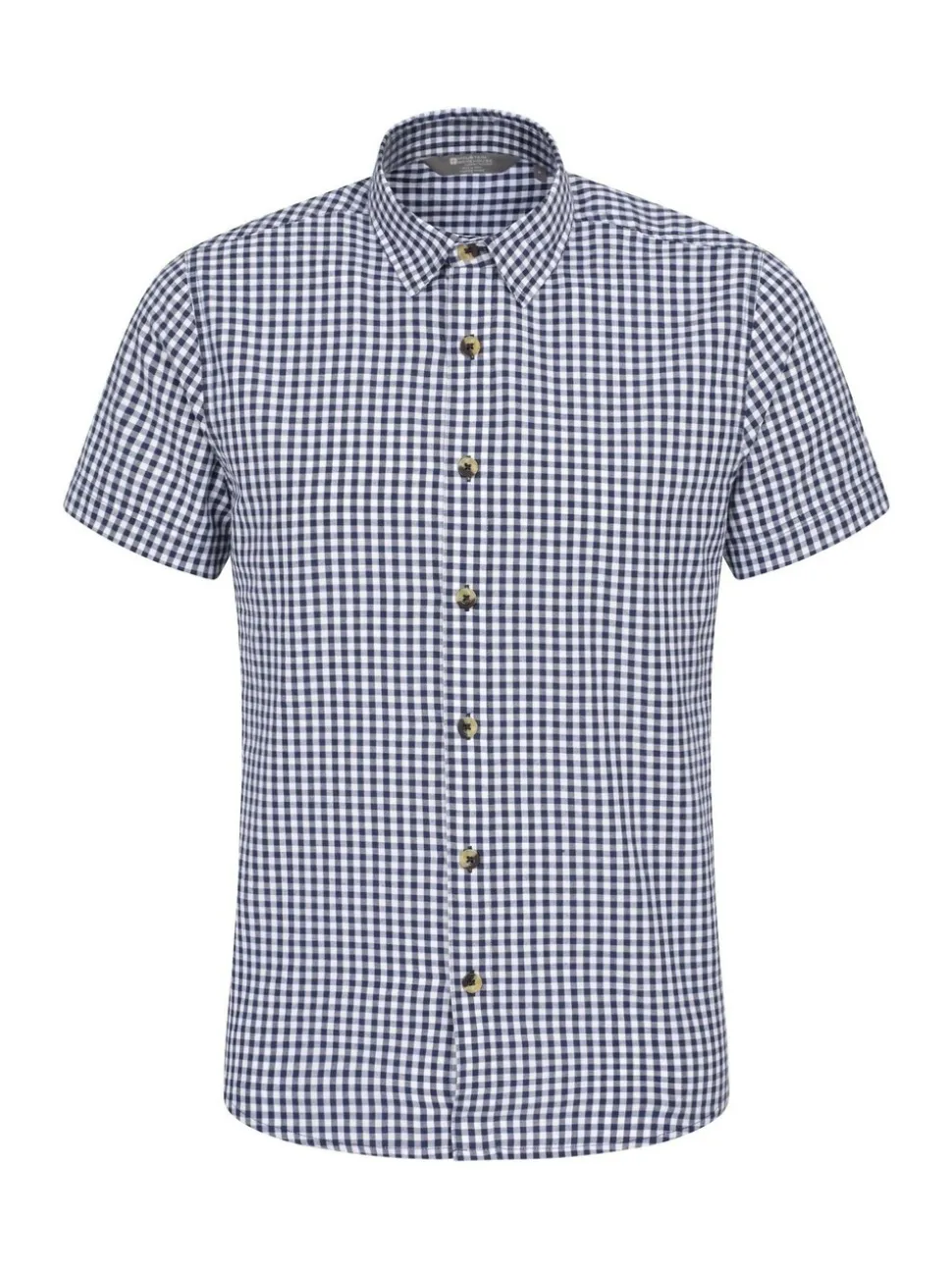 Mountain Warehouse Light Blue Weekender Mens 100% Cotton Short Sleeve Shirt
