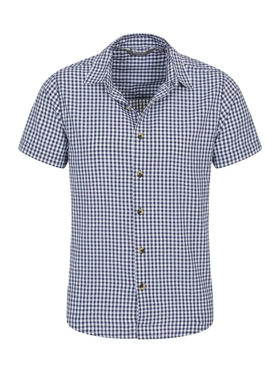 Mountain Warehouse Light Blue Weekender Mens 100% Cotton Short Sleeve Shirt