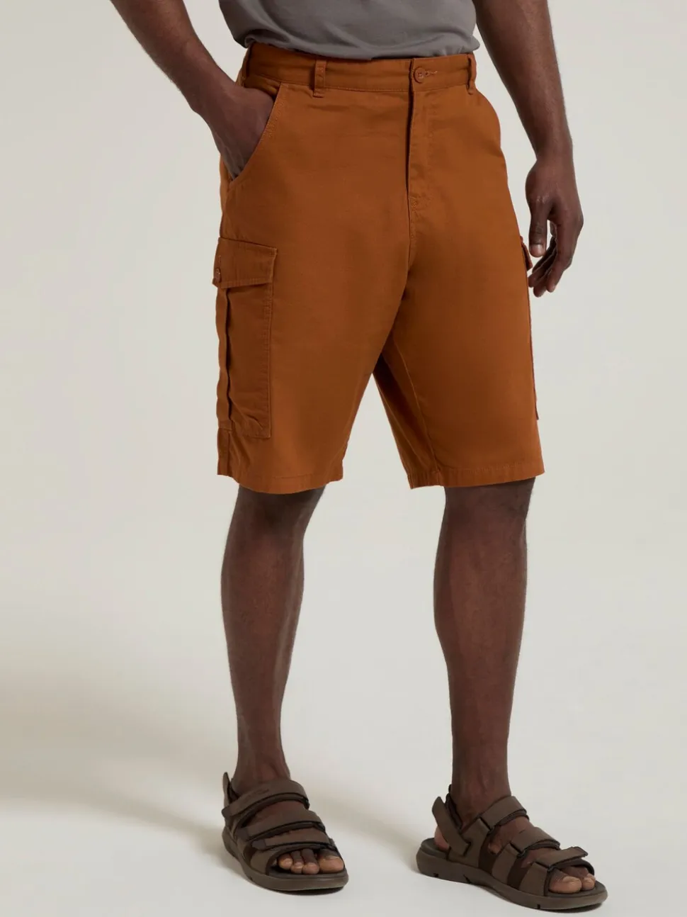Mountain Warehouse Orange Mens Lakeside Cargo 100% Cotton Shorts