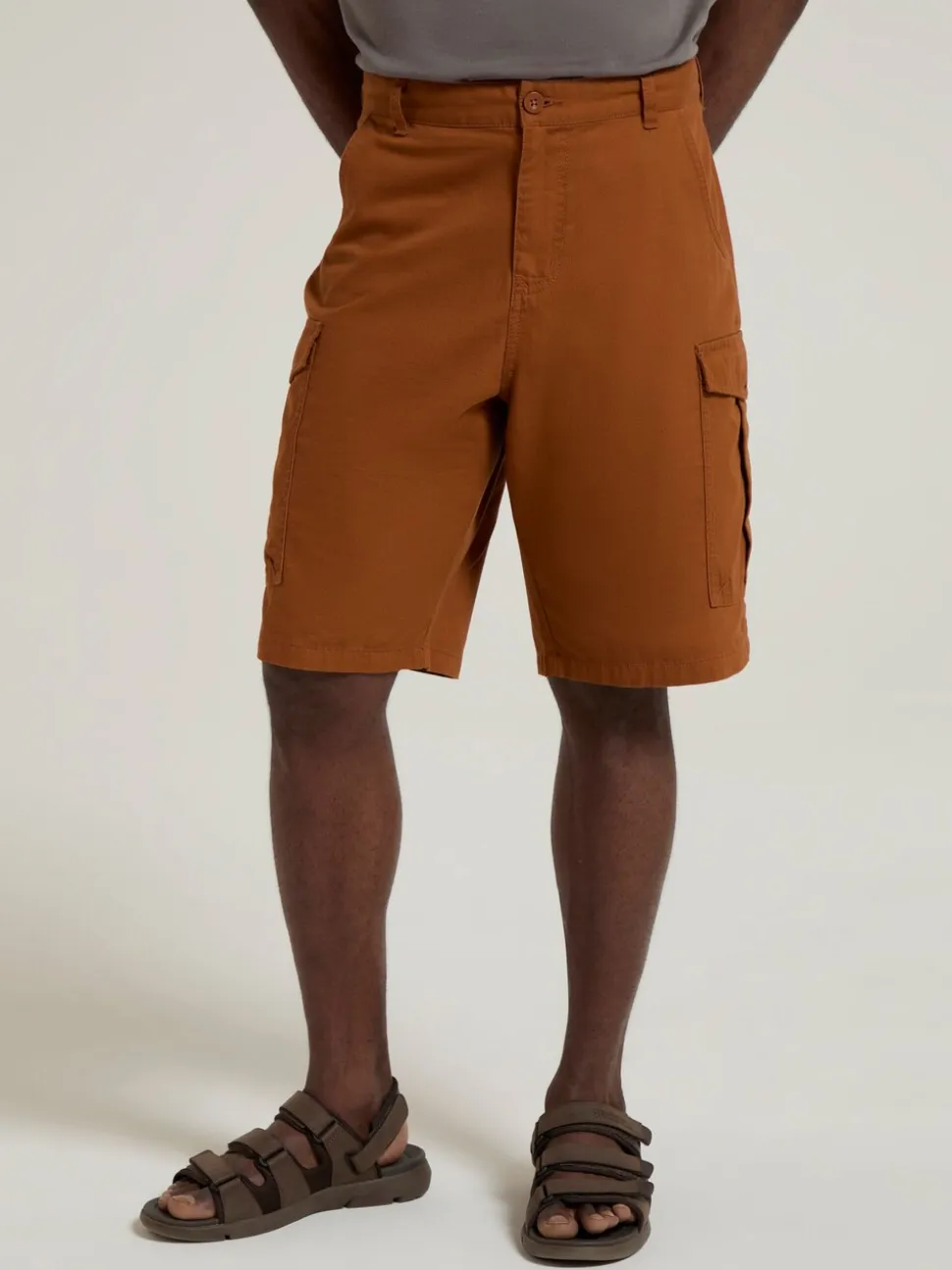 Mountain Warehouse Orange Mens Lakeside Cargo 100% Cotton Shorts
