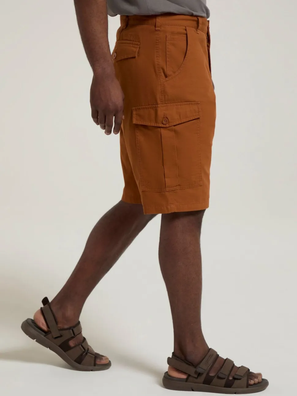 Mountain Warehouse Orange Mens Lakeside Cargo 100% Cotton Shorts