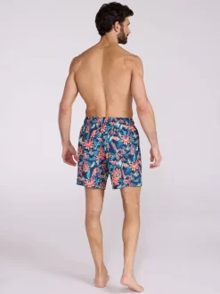 Mountain Warehouse Pink Mens Aruba Printed Quick Drying Swimshorts with UV Max Protection