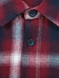 Mountain Warehouse Pink Trace Mens Flannel Long Sleeve Shirt