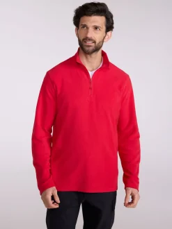 Mountain Warehouse Red Camber II Half-Zip Quick Drying Fleece
