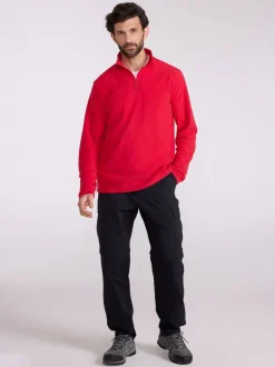 Mountain Warehouse Red Camber II Half-Zip Quick Drying Fleece