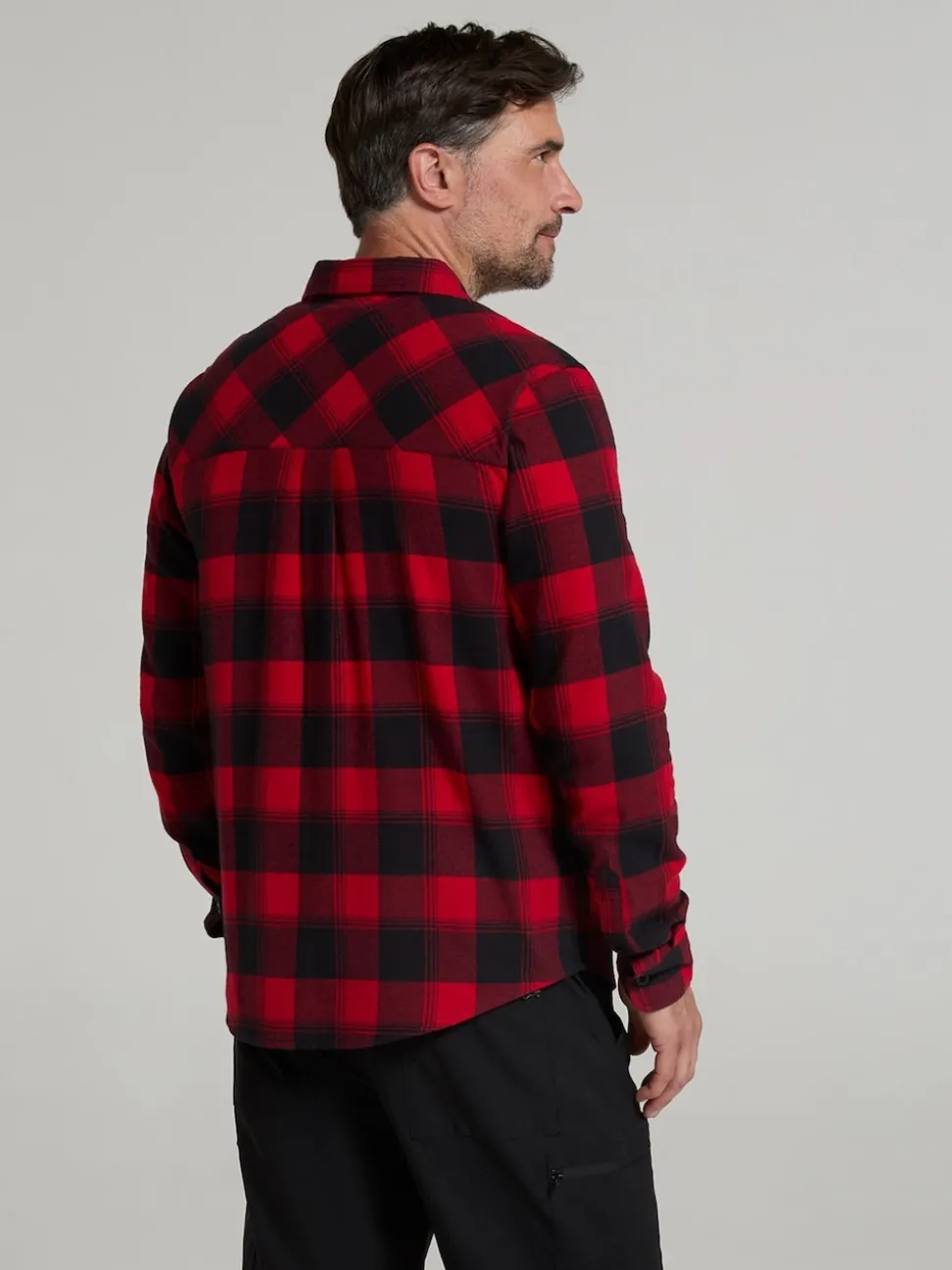 Mountain Warehouse Red Trace Mens Flannel Long Sleeve Shirt