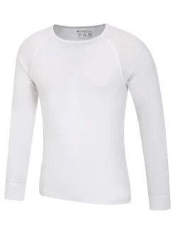 Mountain Warehouse White Merino Mens Round Neck Thermal Top