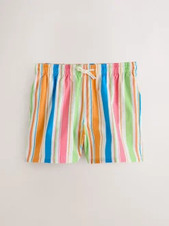 Multi Bright Multi-Coloured Stripe 5 Inch Swim Shorts