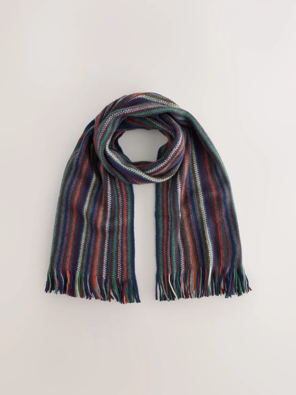 Multicolour Stripe Knitted Scarf