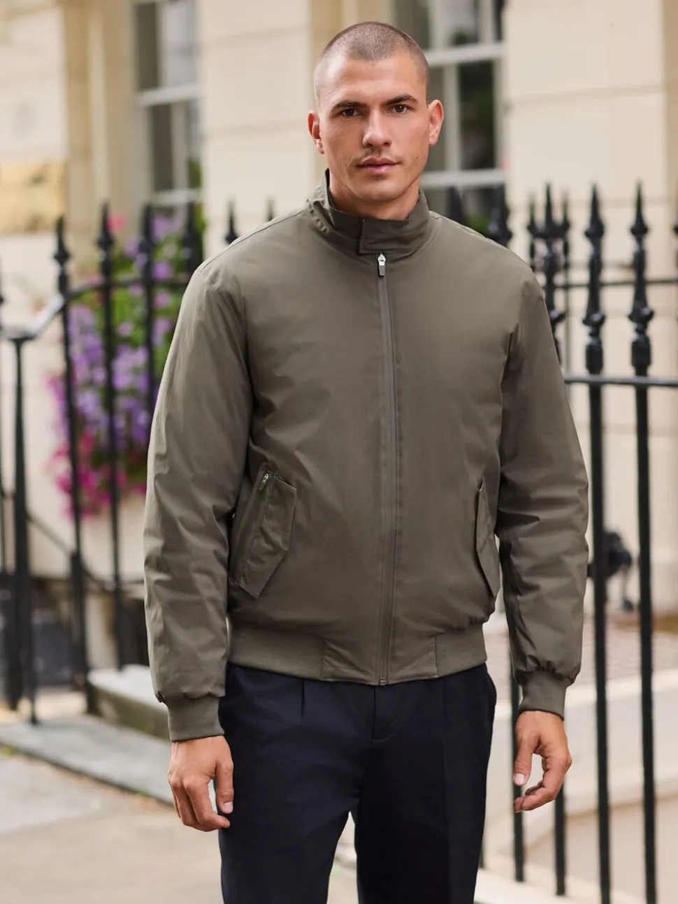 Mushroom Brown DryTech Waterproof Harrington Jacket