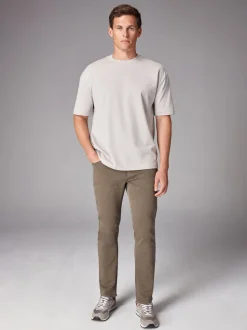 Mushroom Brown Slim Fit Comfort Stretch Jeans