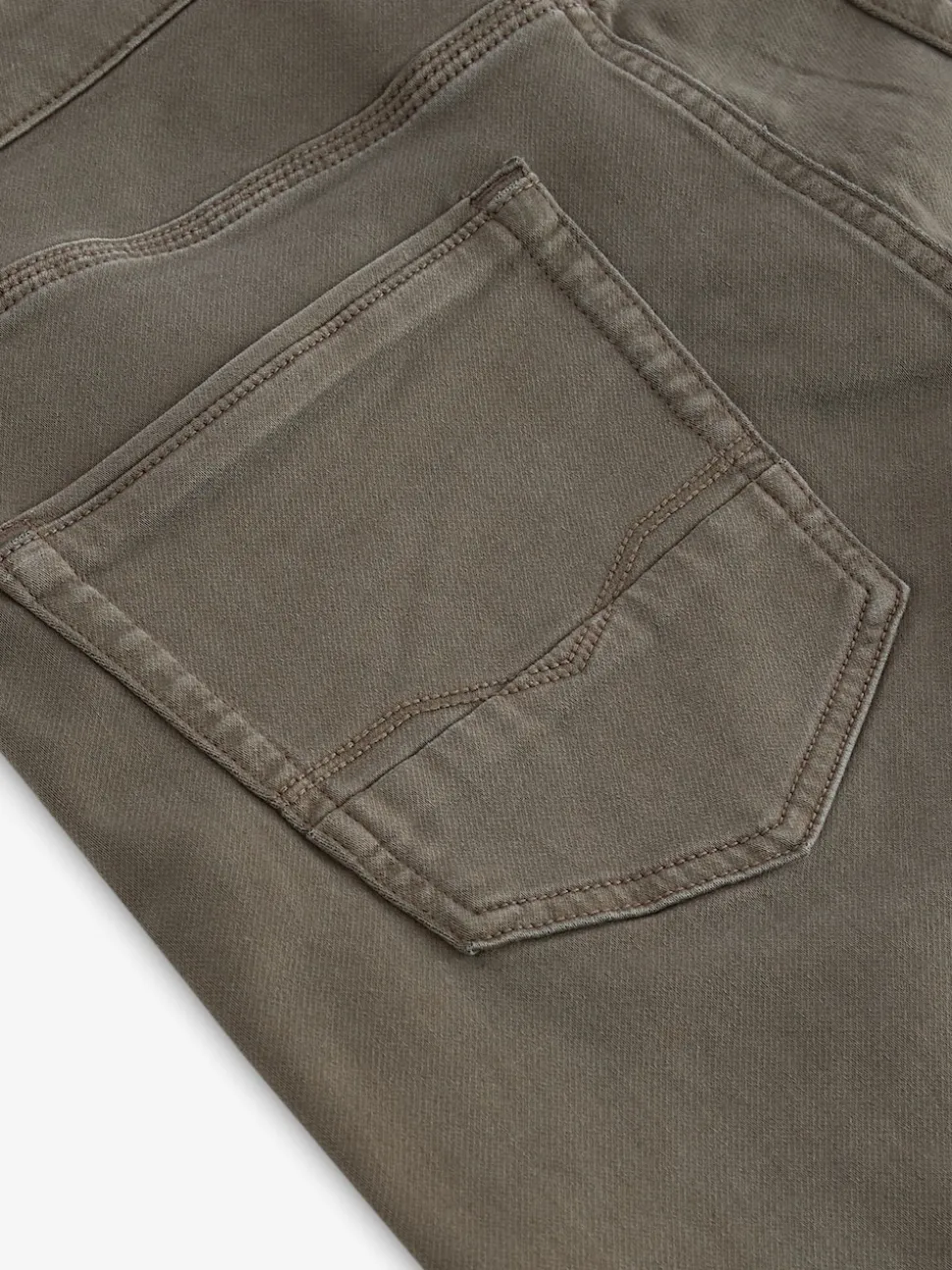 Mushroom Brown Slim Fit Comfort Stretch Jeans