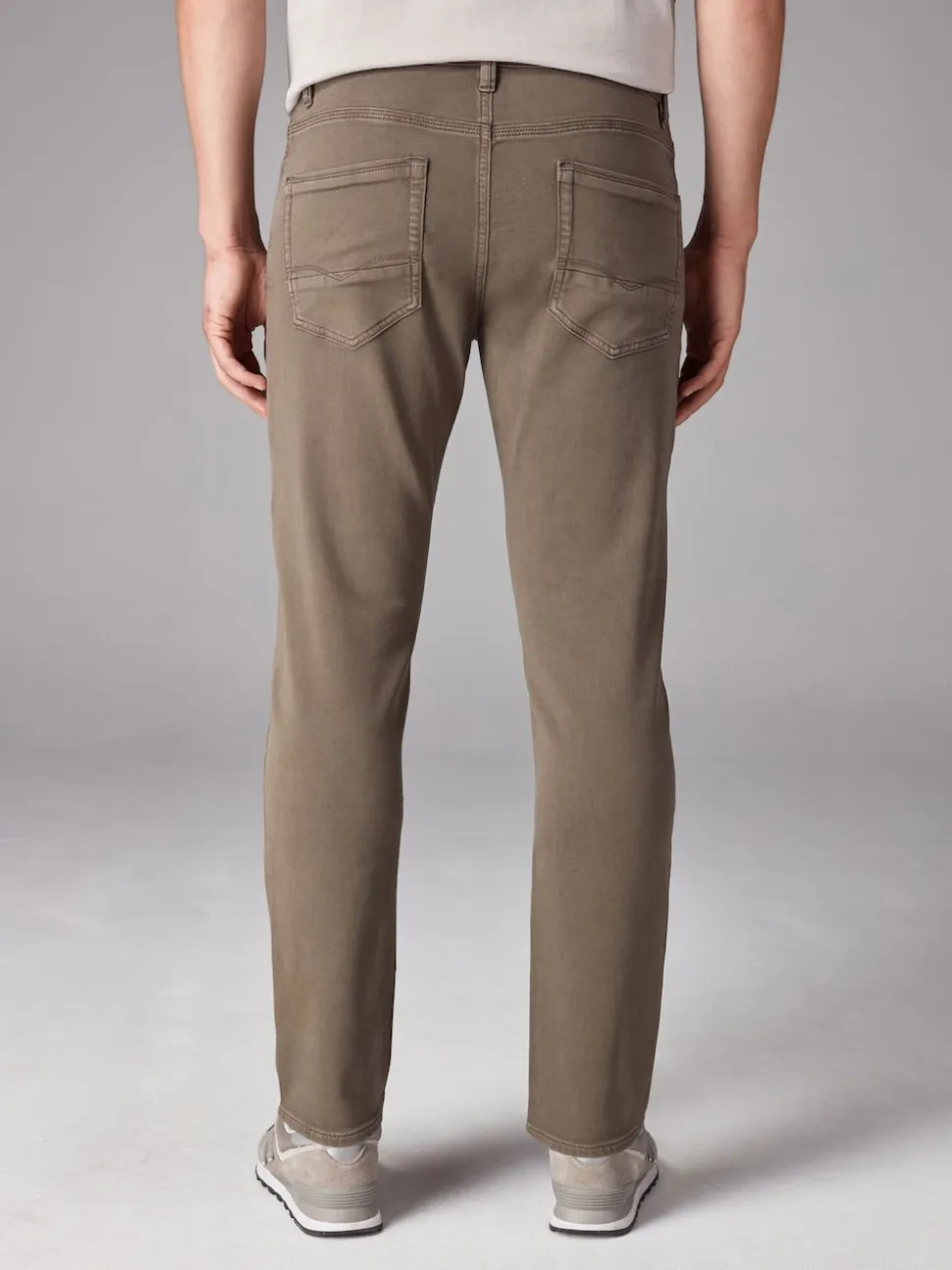 Mushroom Brown Slim Fit Comfort Stretch Jeans