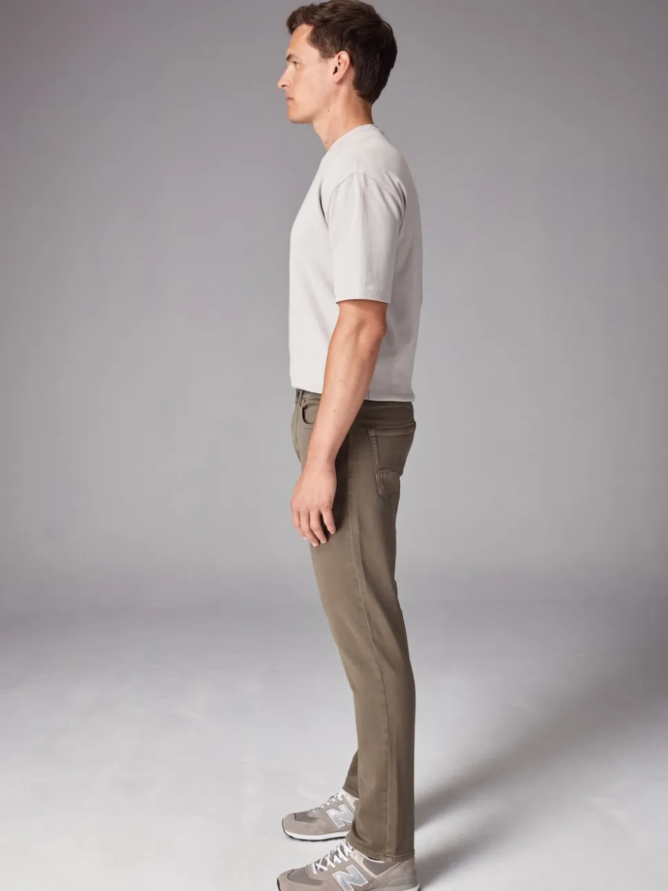 Mushroom Brown Slim Fit Comfort Stretch Jeans