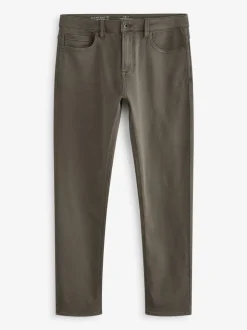 Mushroom Brown Slim Fit Comfort Stretch Jeans
