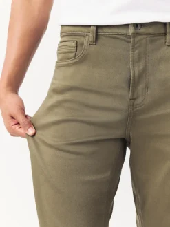 Mushroom Brown Straight Fit Comfort Stretch Jeans