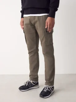 Mushroom Slim Fit Slim Fit Motionflex Strech Cargo Trousers
