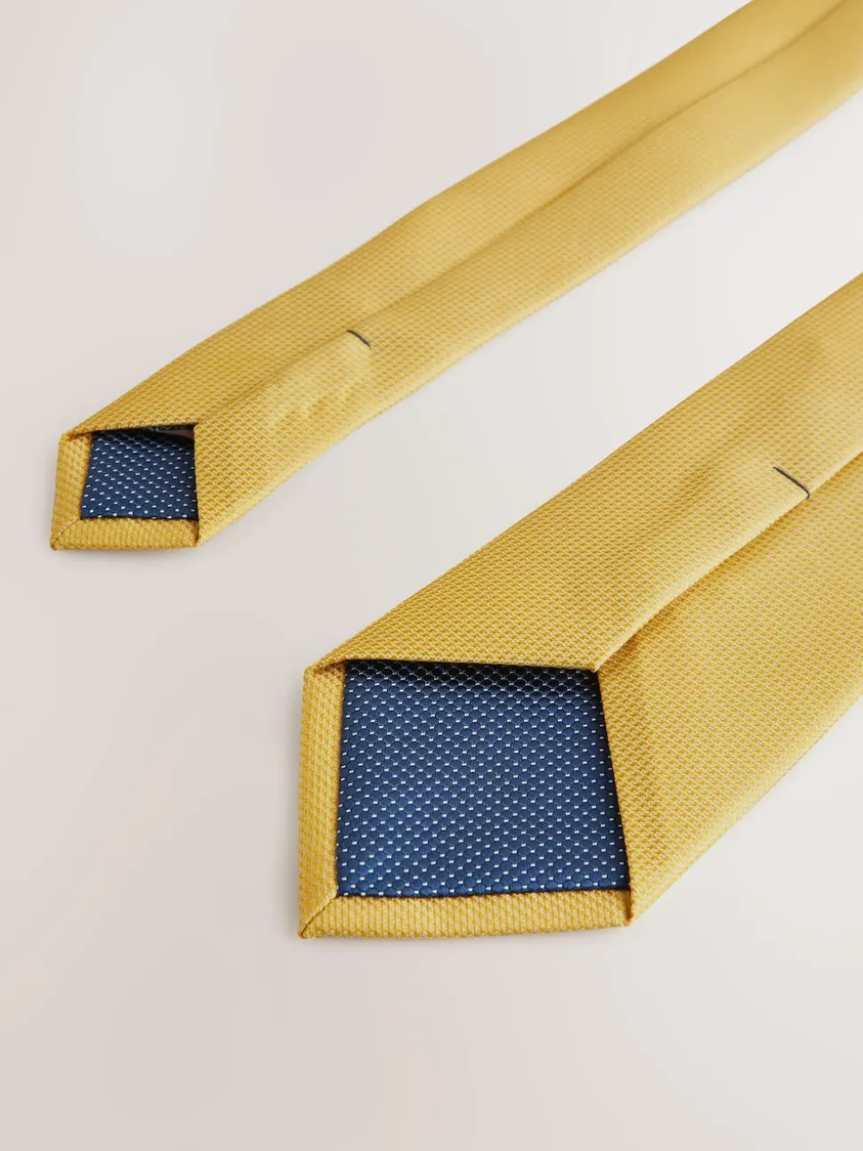 Mustard Yellow Slim Textured Tie