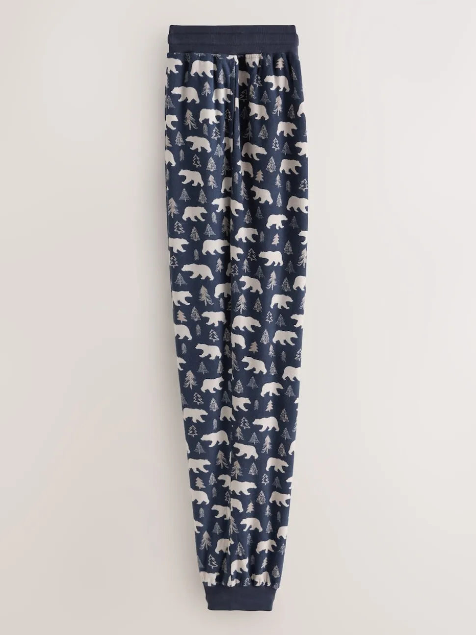 Navy Blue / Neutral Polar Bear Motionflex Cosy Cuffed Pyjama Bottoms