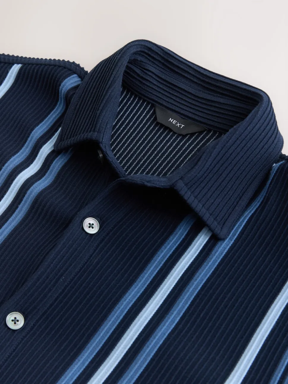 Navy Blue / White Stripe Short Sleeve Jersey Shirt