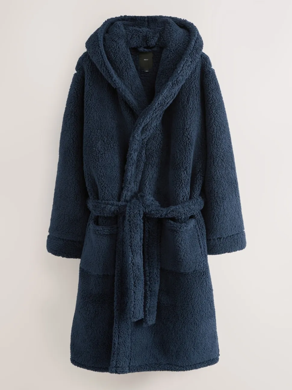 Navy Blue Borg Dressing Gown
