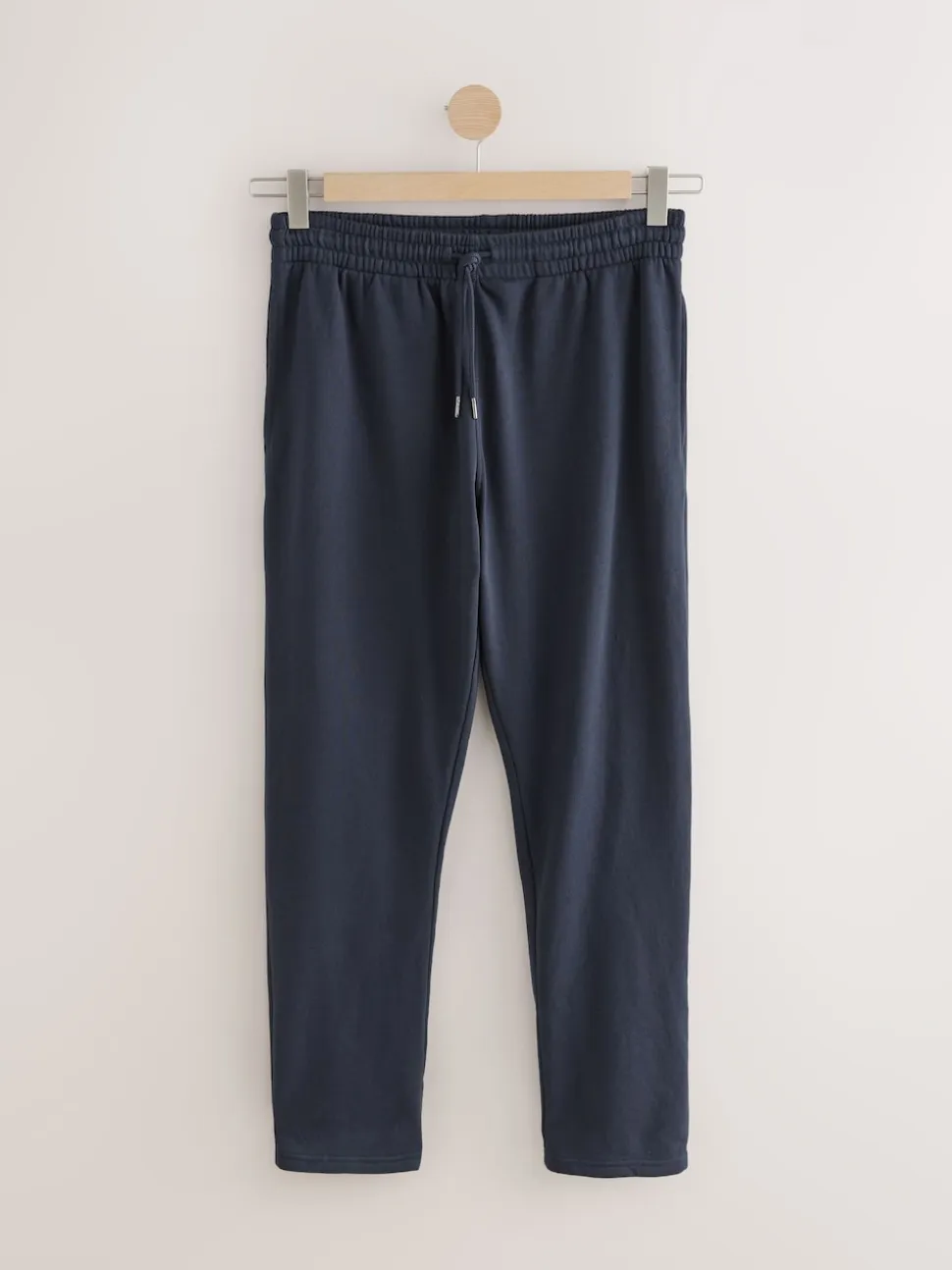 Navy Blue Brushback Heavyweight Open Joggers