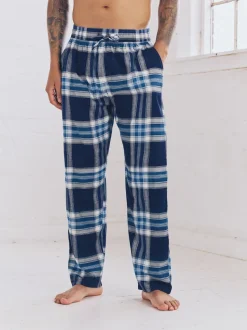 Navy Blue Check Woven Pyjama Bottoms 2 Pack