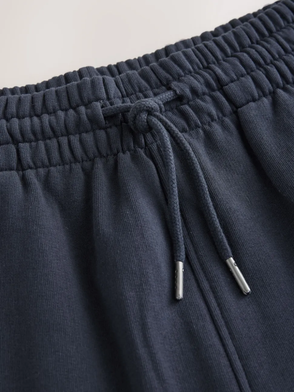 Navy Blue Cuffed Brushback Heavyweight Open Joggers