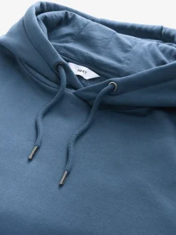 Navy Blue Dip Dye Cotton Rich Jersey Hoodie