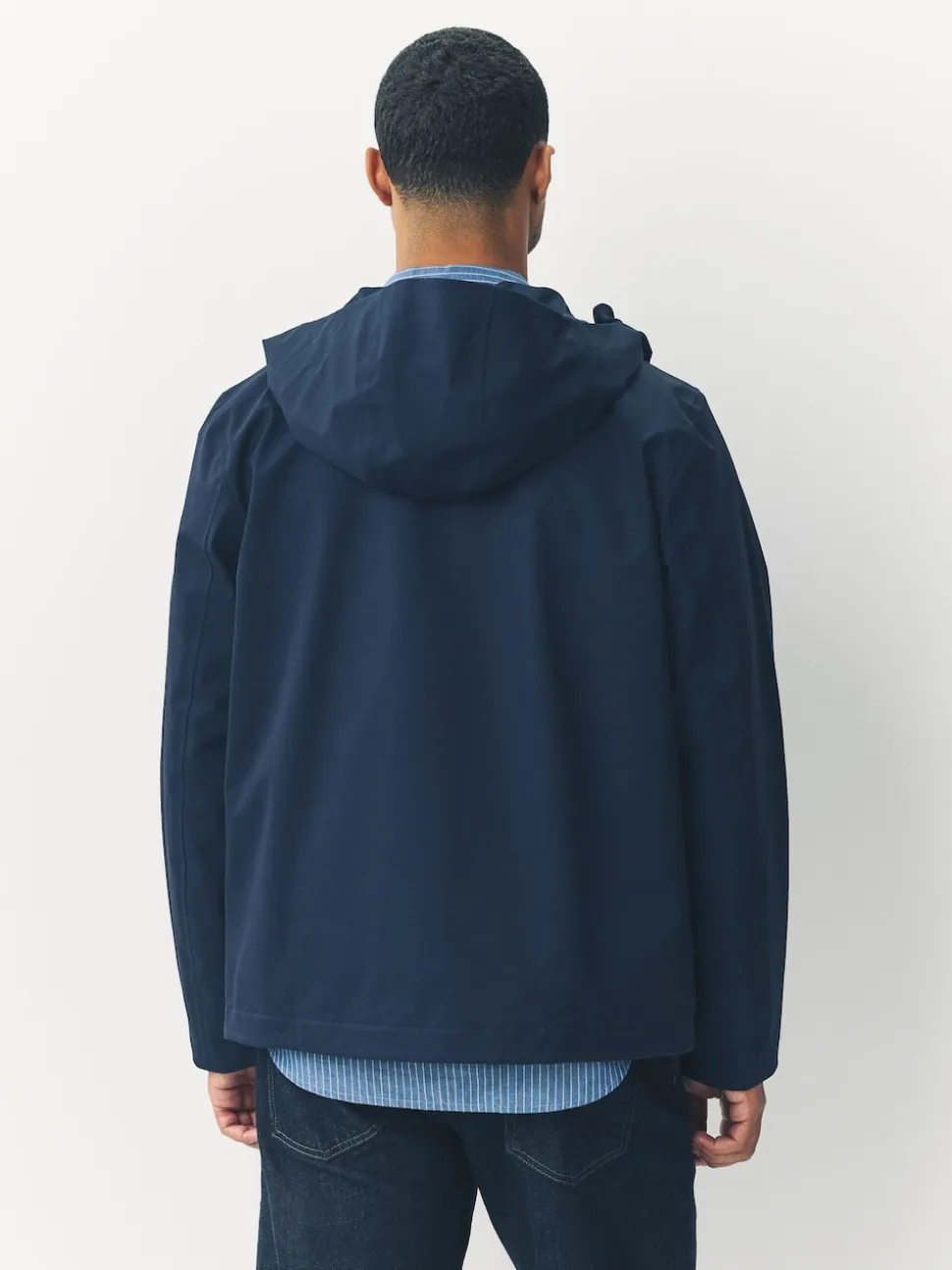 Navy Blue DryTech Waterproof Hooded Jacket