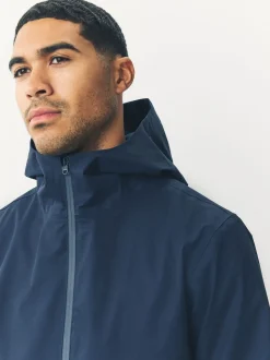 Navy Blue DryTech Waterproof Hooded Jacket